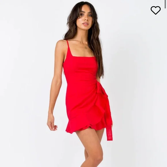 knee length dresses for ladies Princess Polly Women's Cyprian Strapless Minidress - Red main image 0